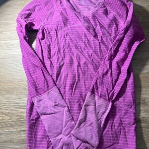 Lululemon purple stripes shirt